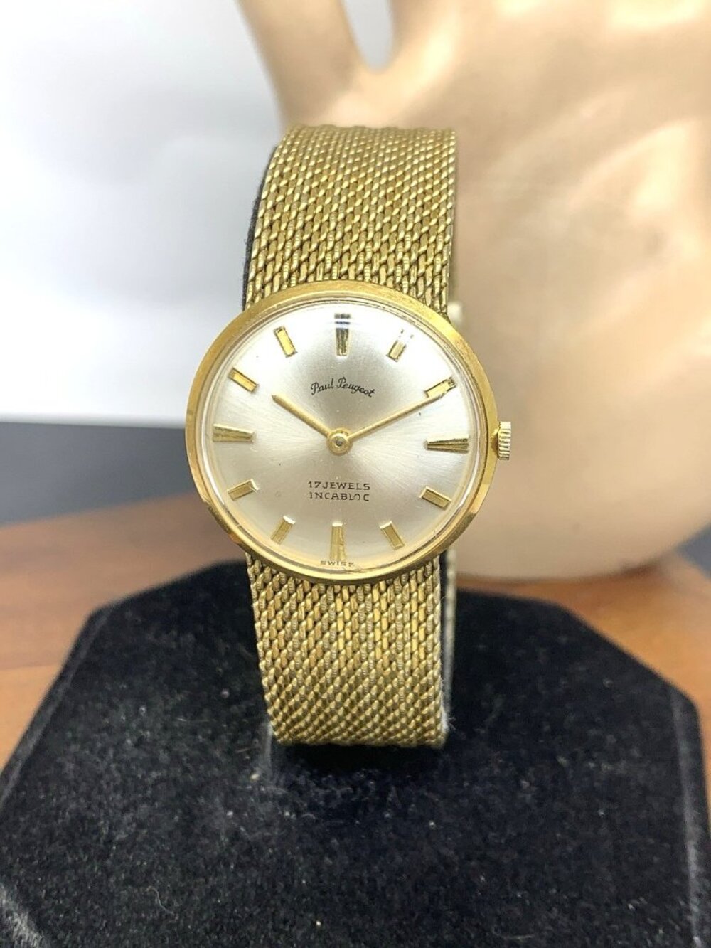 Paul Peugeot Women's Watch Vintage Swiss Manual Wind Gold Stainless Steel 27mm